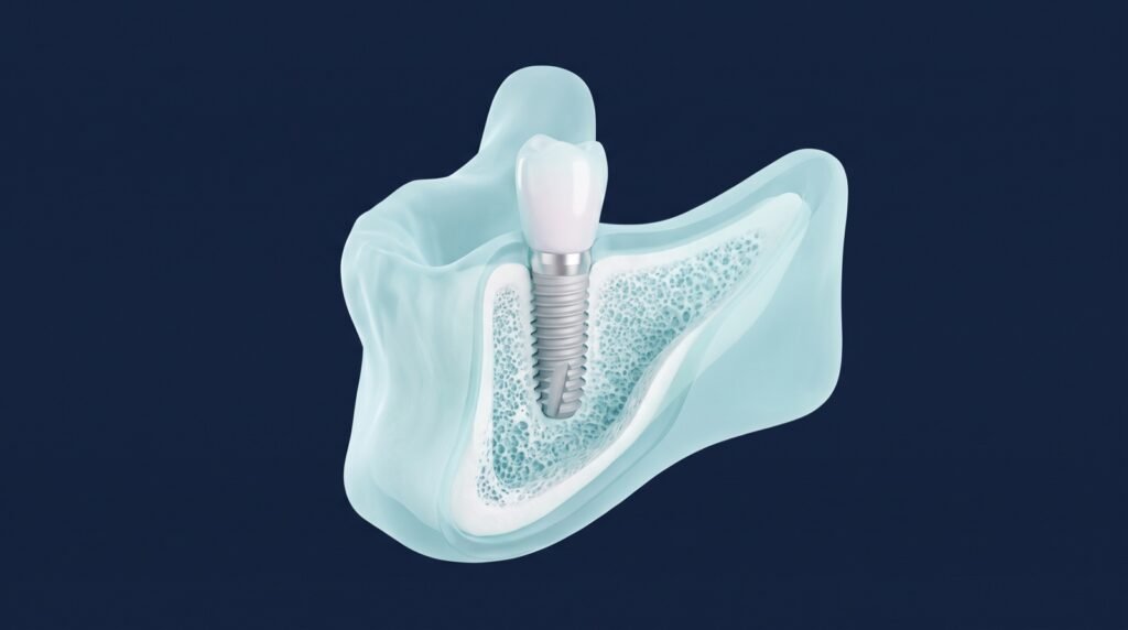 Başarısız İmplant Belirtileri Nelerdir? 7 Diş implantı kemik kesiti