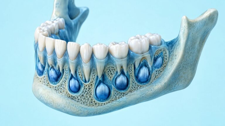 Dr. Cüneyt Bosna 9 Süt dişleri ve altında gelişen kalıcı diş tomurcuklarını gösteren çene modeli